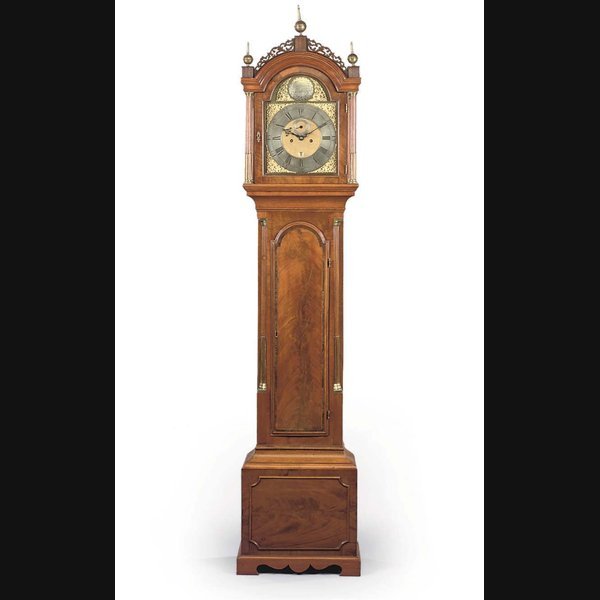 A George II mahogany and brass mounted eight day longcase clock EDWARD RICHARDSON, LONDON THIRD QUARTER 18TH CENTURY
