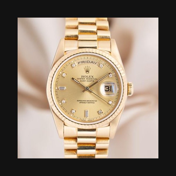 Rolex Day-Date36 President 18k Gelbgold "Diamond Dial" 18238