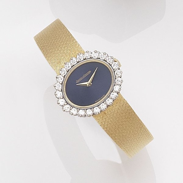 Jaeger-LeCoultre Jaeger-LeCoultre. A lady's 18k gold and diamond set manual wind bracelet watch Ref:987 21, Case No.16136 21, Circa 1980 · 987