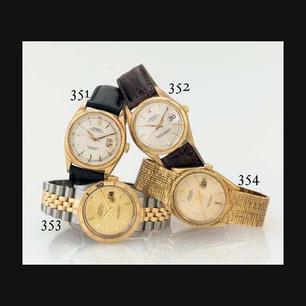 ROLEX. A STAINLESS STEEL AND GOLD AUTOMATIC WRISTWATCH WITH CENTER SECONDS, DATE AND BRACELET SIGNED ROLEX, OYSTER PERPETUAL, "DATEJUST THUNDERBIRD", CASE NO. X338554, MOVEMENT NO. 6171810, REF. 16263, CIRCA 1991
