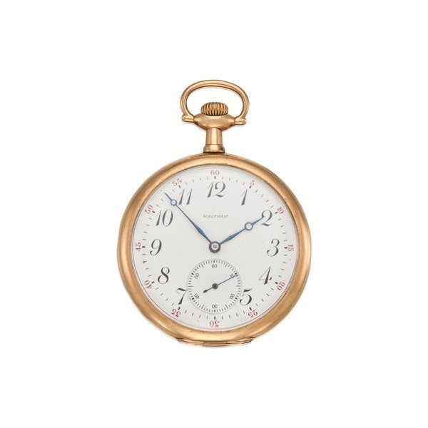 Waltham WALTHAM: 12K GOLD KEYLESS WIND OPEN FACE WATCH