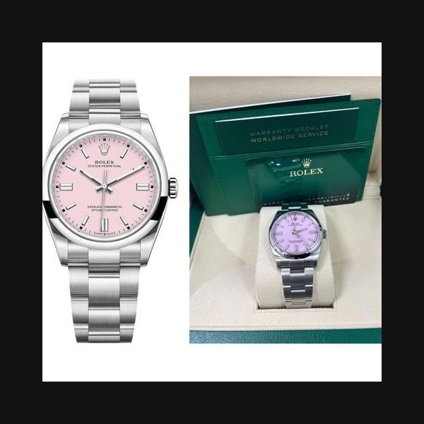 Rolex Rolex Oyster Perpetual36 Watch - Domed Bezel - Candy Pink Index Dial - Oyster Bracelet 126000