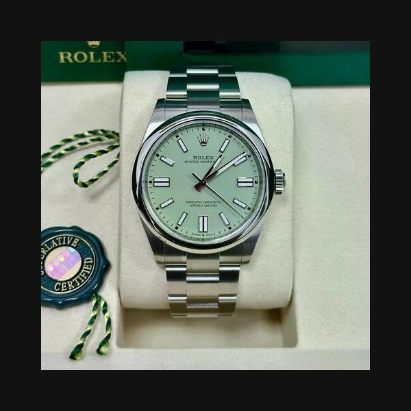 Rolex Rolex Oyster PerpetualUnworn 2026 41mm Pistachio Dial Oyster Bracelet