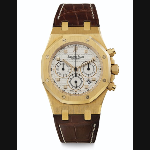 Audemars Piguet. A Fine 18k Pink Gold Chronograph Wristwatch with Date Signed Audemars Piguet, Royal Oak, Ref. 26022OR, Movement No. 618100, Case No. F 38679-0351, Circa 2005