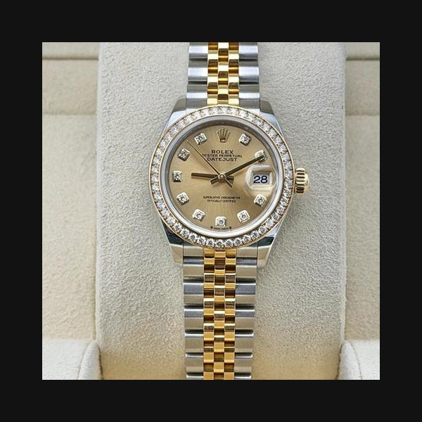 Rolex Lady-Datejust28 Factory and Diamond Dial on Jubilee Bracelet 279383RBR 2021 Diamond Dial & Bezel Jubilee Bracelet Box & Papers