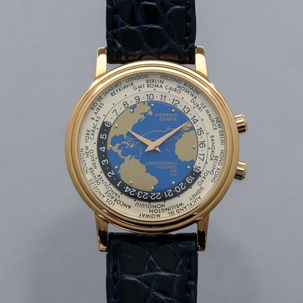 Andersen Geneve Andersen Geneve World Time 500th Anniversary Christopher Columbus 18k YG · 500th Anniversary Christopher Columbus