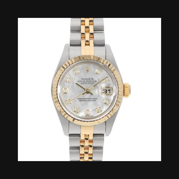 Rolex Lady-Datejust10P Diamond 79173NG White shell KNumber USED Women