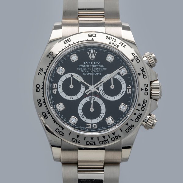 Rolex Rolex Cosmograph Daytona 116509 Black Diamond Dial 18k WG