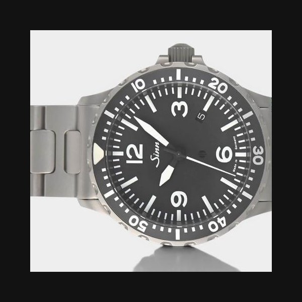 Sinn Sinn 856 / 857Date / Black / Stainless Steel / 43 mm / Box&Papers / 857.B