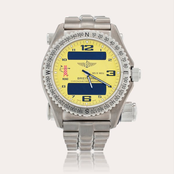 Breitling Reference E76321U4/I507 Emergency 'Reno Air Races' | A limited edition titanium wristwatch with multi-functional LCD display and bracelet, Circa 2005