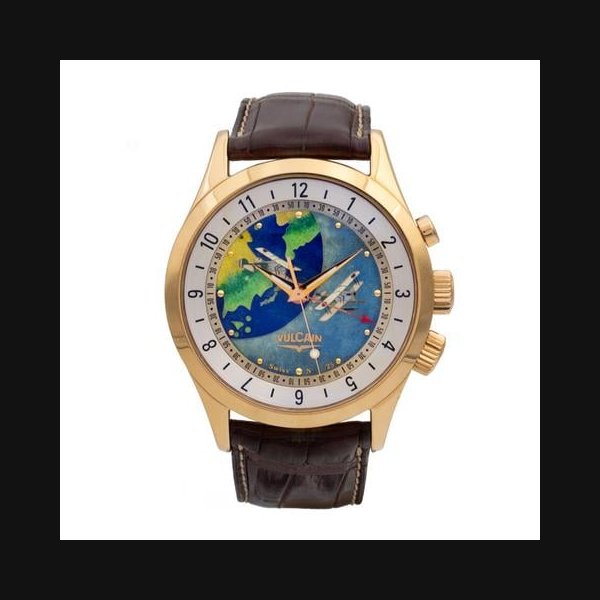 Vulcain CricketDual Time Enamel dial RARE limited edition 25 pieces Ref. 100506.033