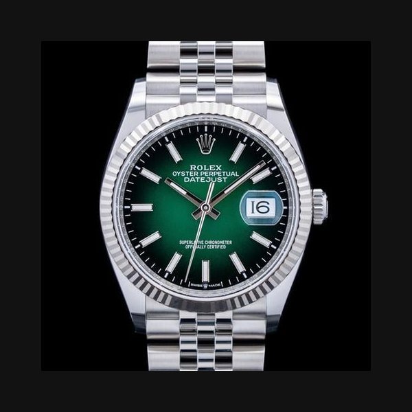 Rolex Rolex Datejust126234 Datejust 36 Jubilee SS Gradient Green Dial 2026 UNWORN