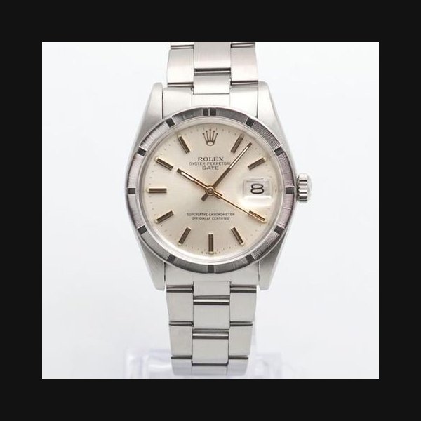 Rolex RolexOyster Perpetual Date 34 Men's Steel Watch 1501 Golden Dial Vintage 1979 [U]