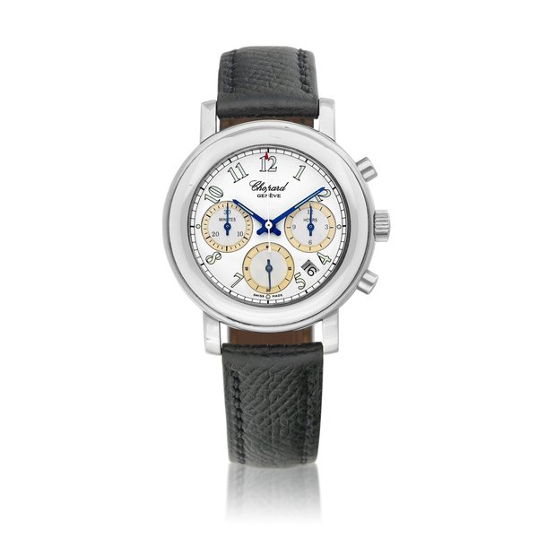 Chopard Mille Miglia, Reference 12/8344 | A stainless steel chronograph wristwatch with date, Circa 2001 | 蕭邦 | Mille Miglia 型號12/8344 | 精鋼計時腕錶，備日期顯示，約2001年製 · 12/8344