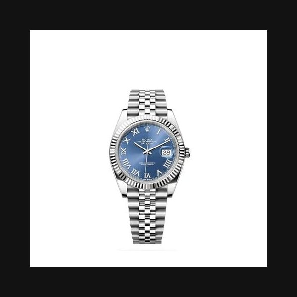 Rolex Datejust41 NEW 2025 Blue Roman Dial Stainless Steel Fluted Jubilee Bracelet Ref. 126334