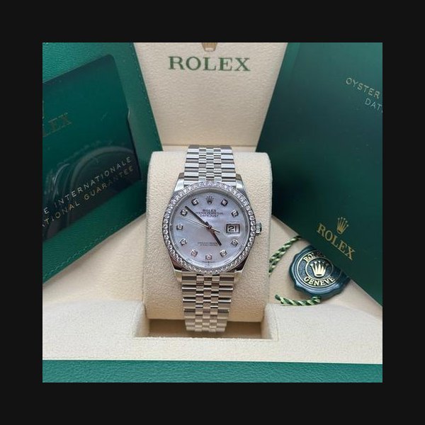 Rolex Rolex Datejust36 NEW 2023 Mother of Pearl Diamond Dial Diamond Bezel Stainless Steel Jubilee