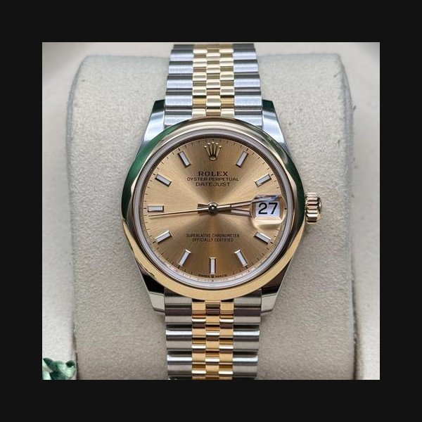 Rolex Rolex Datejust31 NEW 2026 Champagne Index Dial Two Tone Yellow Gold Smooth Jubilee Bracelet