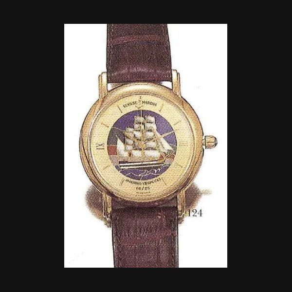 Ulysse Nardin Ulysse Nardin, Locle, Suisse, Chronometer- San Marco Amerigo Vespucci, No. 06/25, No. 8029, case No. 6850, made in 1996. Very fine, self-winding, water-resistant down to 30 meters, 18K yellow gold gentleman's chronometer wristwatch, with fitted box and certificate. | Contemporary, Limited Edition and Modern Collector's Watches and Important Collector's Pocket Watches, Wristwatches and Clocks | New York, Park Lane Hotel, 15th December 1998