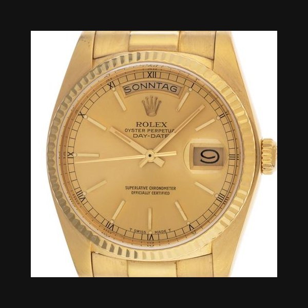 Rolex Rolex Day-DateRef.18038 Bj.1978 Box&Beschreibung sehr gut Vintage Day-Date open 6/9 18kt Gelbgold 127g