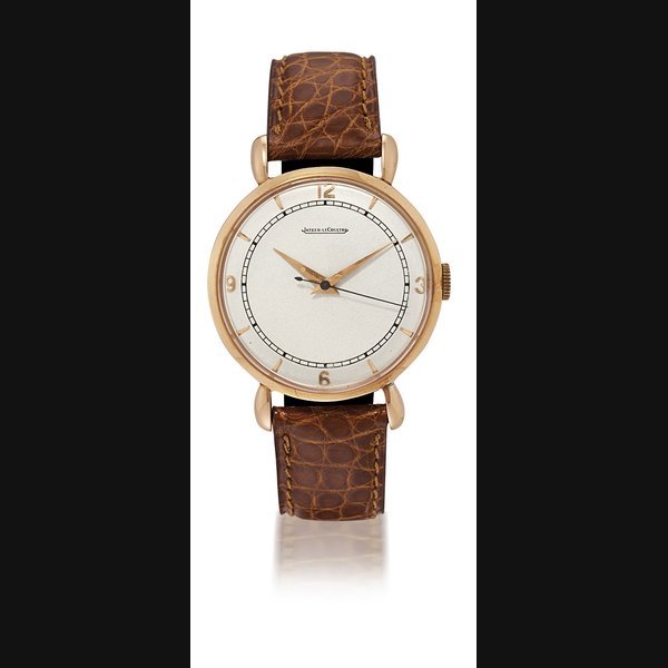  JAEGER-LECOULTRE PINK GOLD MANUALLY-WOUND WRISTWATCH WITH SWEEP CENTRE SECONDS CASE NO. 399744, CIRCA 1955