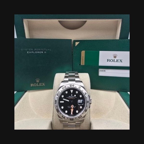 Rolex Rolex Explorer II2019 FULL SET Explorer II Black Orange Steel 42mm Watch