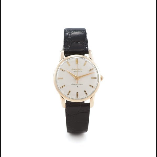 Seiko SEIKO REF. J14070GS GRAND SEIKO CHRONOMETER GOLD FILLED Seiko, Japan, Grand Seiko Chronometer, No. 309041, case No. 3810194, Ref. J14070GS. Made in the early 1960's. Fine, manual-winding, center seconds, water-resistant, 14K gold-filled wristwatch with 14K gold-filled Seiko buckle. | Important Modern & Vintage Timepieces | Hong Kong, 26 October 2013