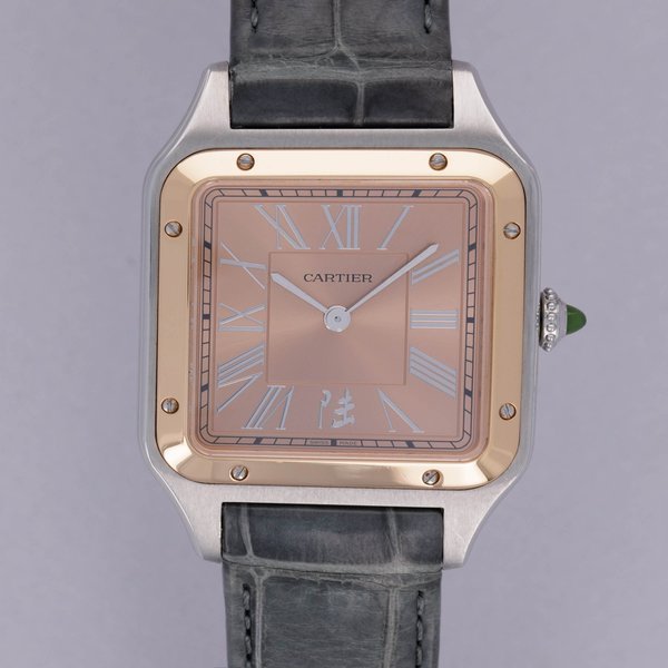 Cartier Cartier Santos Dumont China Limited Edition W2SA0027 18k RG Bezel Salmon Dial