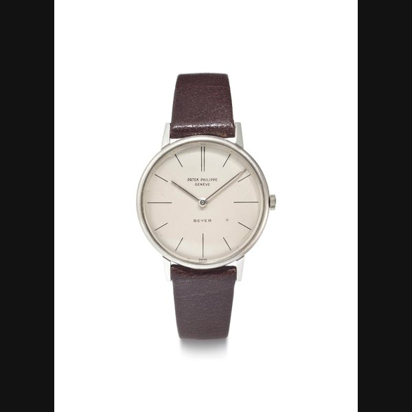 Patek Philippe. A Fine 18K White Gold Wristwatch SIGNED PATEK PHILIPPE, GENÈVE, RETAILED BY BEYER, REF. 2592, MOVEMENT NO. 790'522, CASE NO. 2'627'302, MANUFACTURED IN 1962