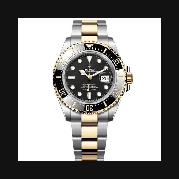 Rolex Sea-DwellerNEW 2026 Black Dial Ceramic Bezel Two Tone Yellow Gold Oyster Bracelet Ref. 126603