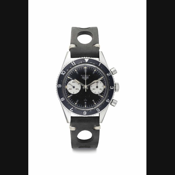 Heuer. A Stainless Steel Chronograph Wristwatch Signed Heuer, Autavia, Ref. 3646, Case No. 82'640, Circa 1965