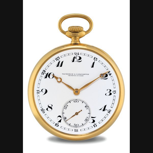 Vacheron Constantin VACHERON CONSTANTIN. A RARE 18K GOLD OPENFACE KEYLESS LEVER WATCH WITH 24 HOUR DIAL AND BREGUET NUMERALS SIGNED VACHERON & CONSTANTIN, GENEVE, SUISSE, MOVEMENT NO. 417'271, CASE NO. 258'716, CIRCA 1934