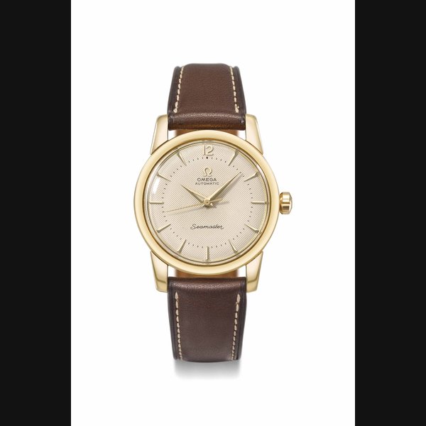 Omega. A fine and attractive 18K gold automatic wristwatch with sweep centre seconds and honeycomb dial Signed Omega, Automatic Seamaster, ref. 2846, movement no. 16’292’430, case no. 422’070, manufactured in 1959