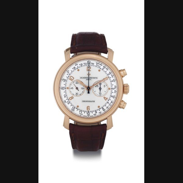Vacheron Constantin VACHERON CONSTANTIN. AN 18K PINK GOLD CHRONOGRAPH WRISTWATCH WITH TELEMETER AND TACHOMETER SCALE SIGNED VACHERON CONSTANTIN, GENEVE, CHRONOGRAPHE, MALTE MODEL, MOVEMENT NO. 980164, CASE NO. 824991, REF. 47120, MANUFACTURED IN 2007
