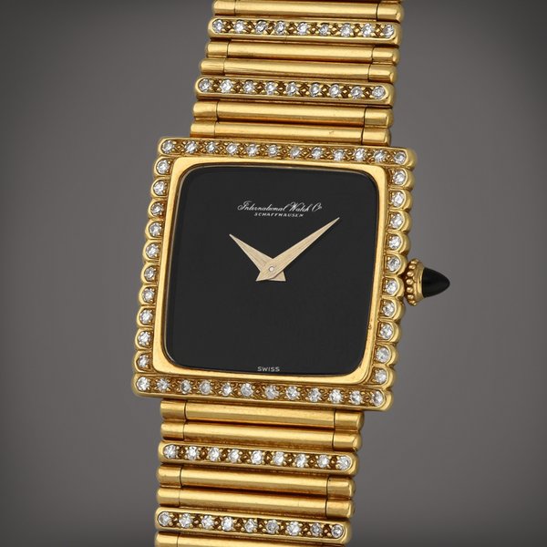 IWC A yellow gold and diamond-set wristwatch with bracelet | Circa 1972