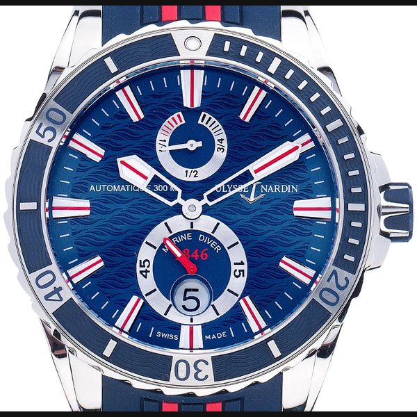 Ulysse Nardin Marine Diver Chronometer Stahl Automatik Armband Kautschuk Titan 44mm Ref.263-10-3R 93 Box&Pap. Full Set Ungetragen mit Zertifikat über 7.900,-€
Ref. 263-10-3R 93
Art. 20000027197