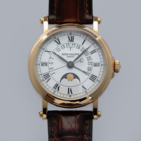Patek Philippe Patek Philippe Retrograde Perpetual Calendar 5059J 18k YG with Extract of the Archives