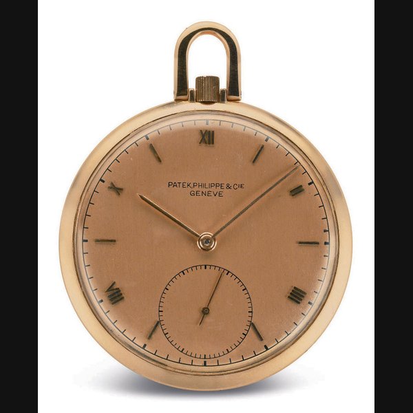 PATEK PHILIPPE. AN 18K PINK GOLD OPENFACE KEYLESS LEVER DRESS WATCH SIGNED PATEK PHILIPPE & CIE, GENEVE, MOVEMENT NO. 890723, CASE NO. 419563, REF. 715, MANUFACTURED IN 1943