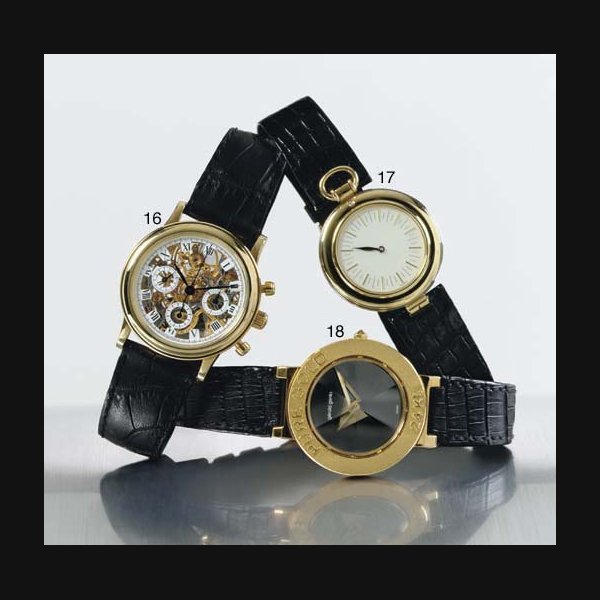 GERALD GENTA. AN 18K GOLD WRISTWATCH SIGNED GERALD GENTA, "PURE GOLD 24KT", CASE NO. 42467, REF. G31237, CIRCA 1985