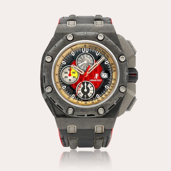 Audemars Piguet Royal Oak Offshore 'Grand Prix', Reference 26290IO.OO.A001VE.01 | A limited edition ceramic, forged carbon and titanium chronograph wristwatch with date, Circa 2010 | 愛彼 | 皇家橡樹離岸型系列'Grand Prix' 型號26290IO.OO.A001VE.01 | 限量版陶瓷、鍛造碳及鈦金屬計時腕錶，備日期顯示，約2010年製 · 26290IO.OO.A001VE.01