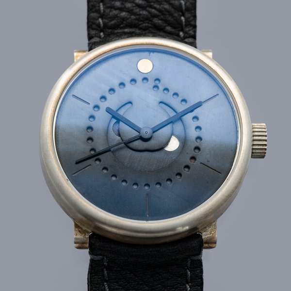 Ochs und Junior Ochs und Junior Moonphase Patinated Dial Sterling Silver · Blue Patina
