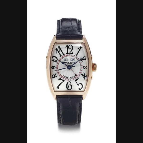 Franck Muller. An 18k Pink Gold Automatic Triple Calendar Wristwatch With Center Seconds SIGNED FRANCK MULLER, GENEVE, MASTER CALENDAR, NO. 123, REF. 2852 MC, CIRCA 1998