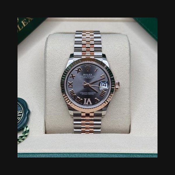 Rolex Rolex Datejust31 NEW 2026 Slate Roman Diamond Dial Two Tone Rose Gold Fluted Bezel Jubilee