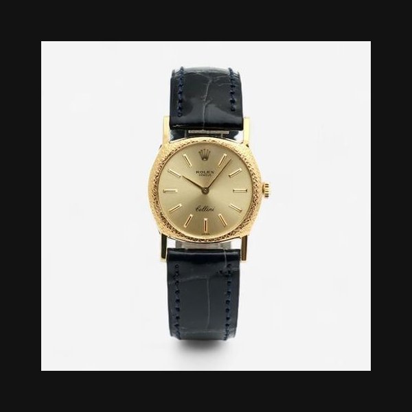 Rolex RolexCellini 3800 Gold 25.5 Small Ladies Gold Leather Watch Manual 1973 [U]