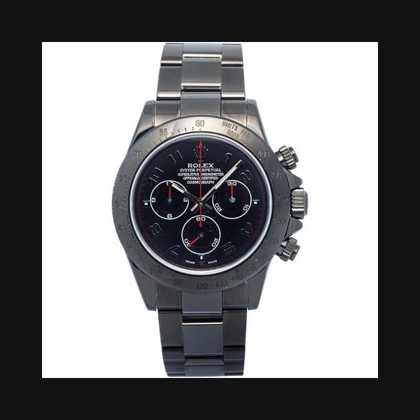 Rolex Daytona116520 Oyster Stainless Steel Black Arabic Automatic 40mm Stainless Steel Black Dial Tachymeter Bezel Oyster Bracelet