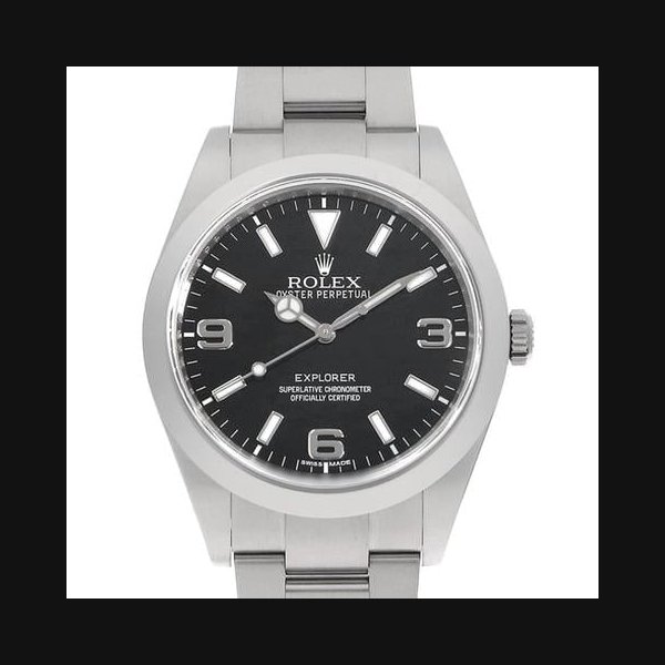 Rolex ExplorerI early model blackout 214270 black GNumber USED mens
