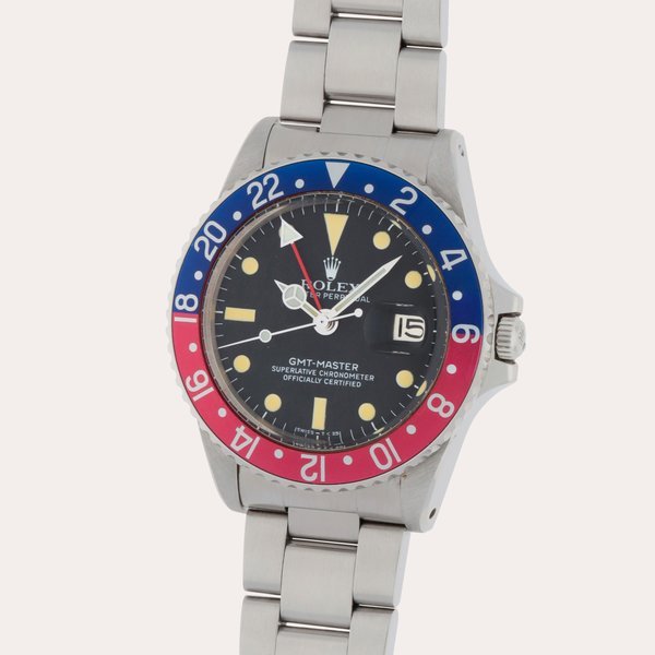 Rolex GMT-Master 'Pepsi, Reference 1675 | A stainless steel dual time zone wristwatch with date and bracelet | Circa 1979 · 1675