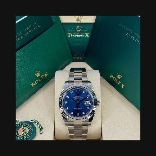 Rolex DatejustUnworn 2026 Datejust 41mm Stainless Steel Blue Diamond Oyster 126334-0015