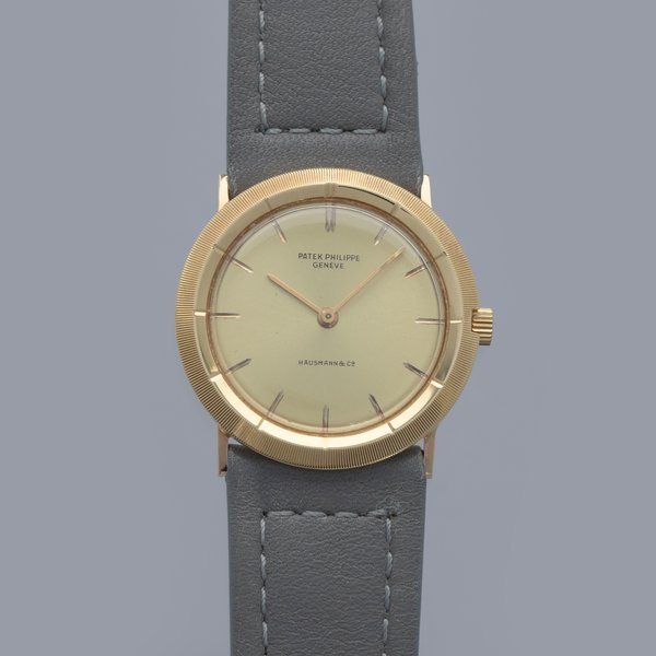 Patek Philippe Patek Philippe Calatrava 3457J Champagne Dial 18k YG Retailed by Hausmann & Co.