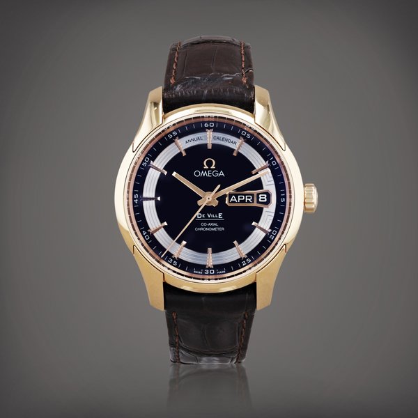 Omega De Ville, reference 431.63.41.22.13.001 Montre bracelet quantième annuel en or rose | A pink gold annual calendar wristwatch Vers 2017 | Circa 2017