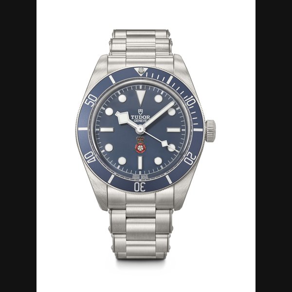 TUDOR. A 'STICKERED' STAINLESS STEEL LIMITED EDITION AUTOMATIC WRISTWATCH WITH SWEEP CENTRE SECONDS AND BRACELET, MADE FOR THE PLATINUM JUBILEE ROYALTY AND SPECIALIST PROTECTION BLACK BAY 'PLATINUM JUBILEE RASP' MODEL, NO. 8⁄300, CIRCA 2022